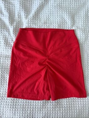 Gymshark Red Twist-Detail Pencil Skirt